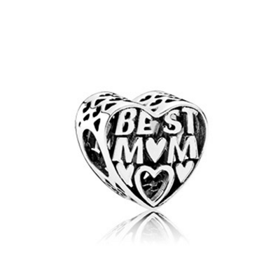 Pandora BEST MOTHER OPENWORK HEART CHARM